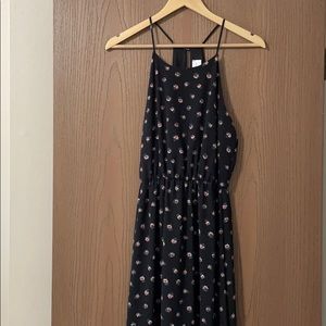 Maxi black floral dress